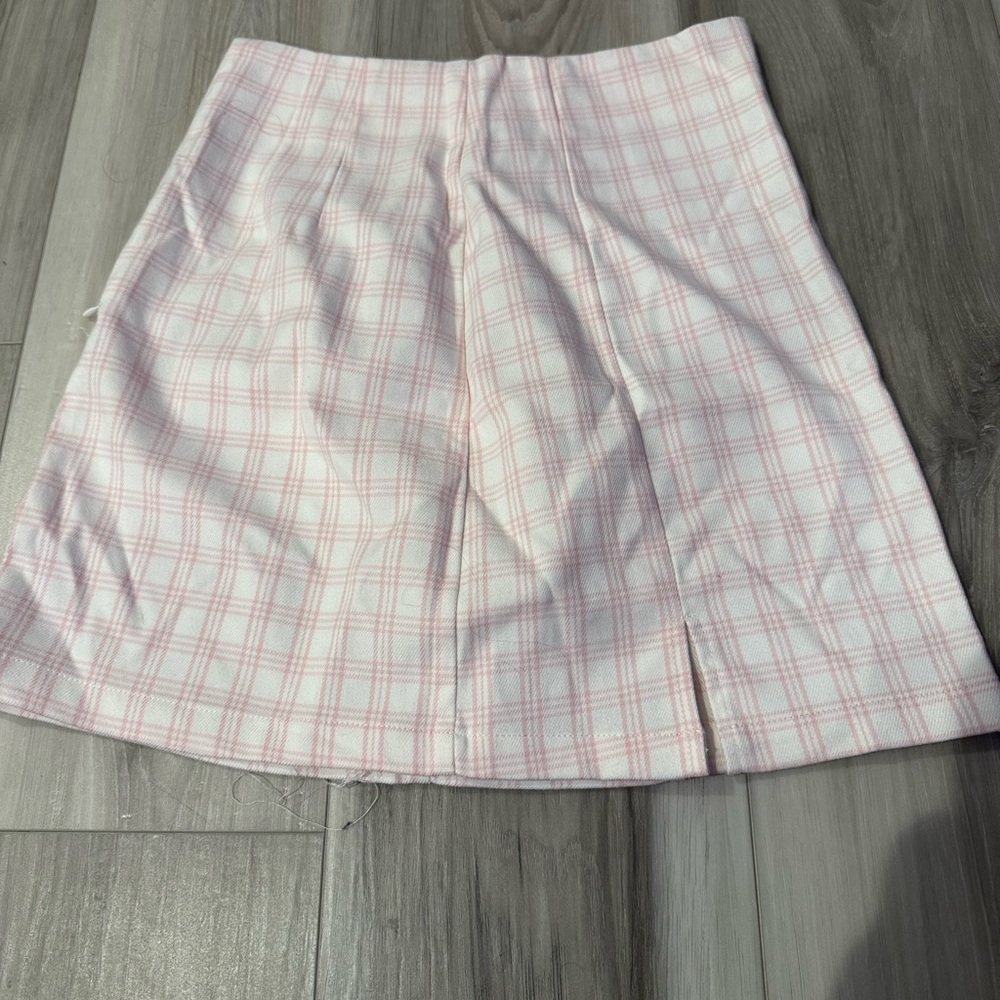 Brandy Melville Pink A-Line Knee-Length Skirt with Slit